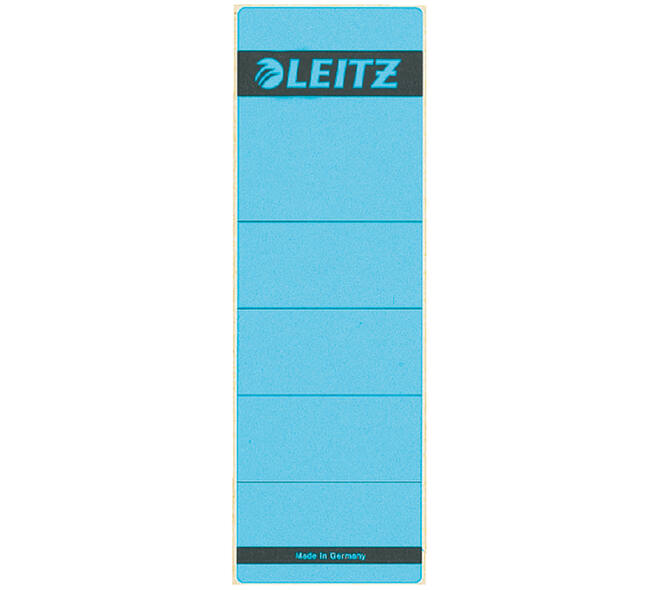 Rugetiket Leitz breed/kort 62x192mm zelfklevend blauw 10 stuks