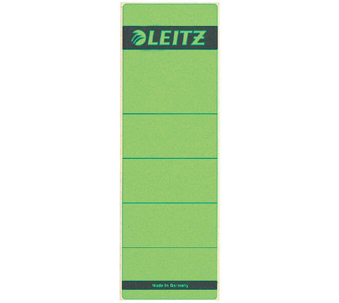Rugetiket Leitz breed/kort 62x192mm zelfklevend groen 10 stuks
