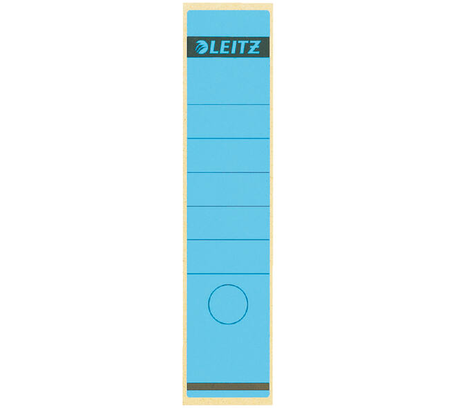 Rugetiket Leitz breed/lang 62x285mm zelfklevend blauw 10 stuks