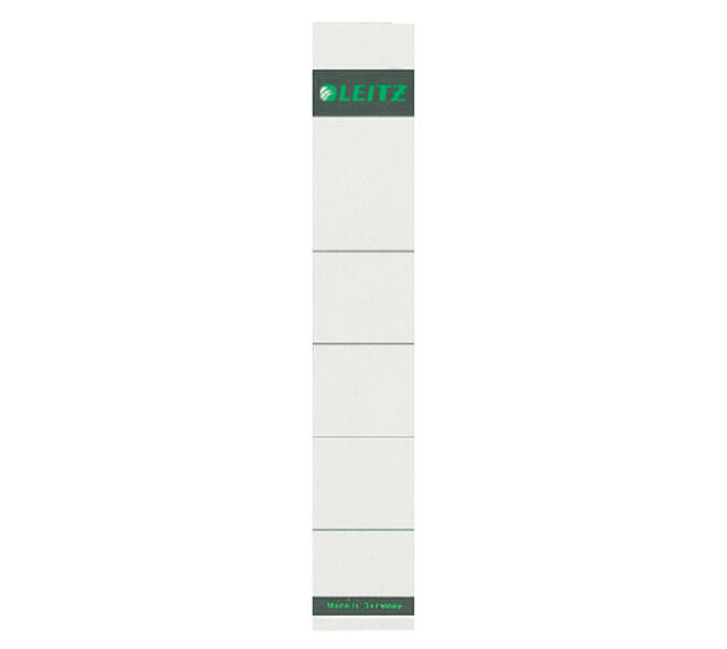 Rug-insteekkaart Leitz smal 32x191mm grijs 10 stuks