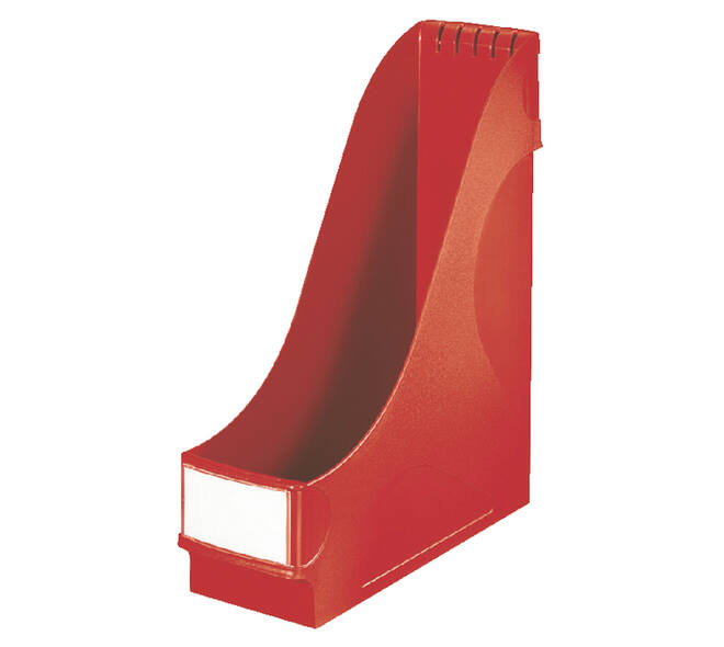 Tijdschriftencassette Leitz extra breed rood