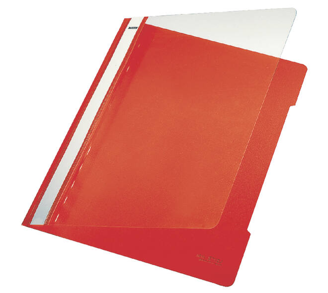 Snelhechter Leitz Standaard A4 gerecycled PP rood