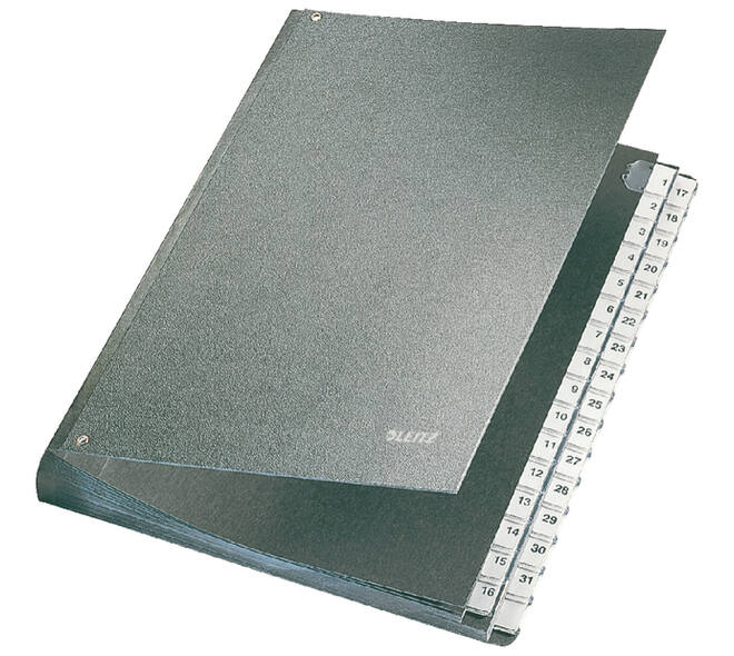 Bureaumap Leitz 1-31 270x354x345mm hardboard zwart