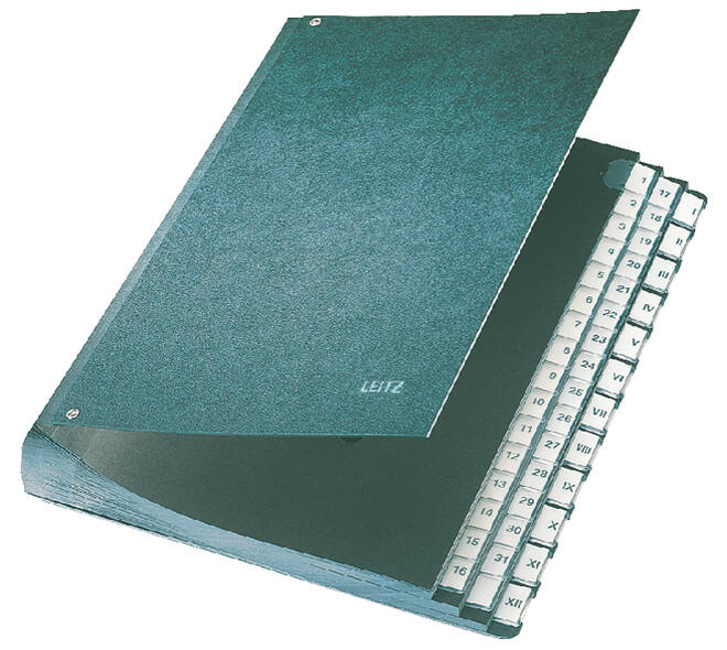 Termijnmap Leitz 1-31 + I-XII 270x50x345mm hardboard zwart