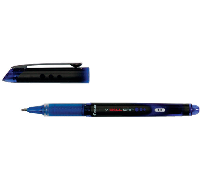 Rollerpen PILOT V-Ball grip breed blauw