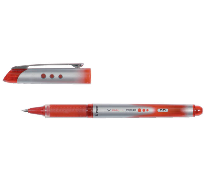 Rollerpen PILOT V-Ball Grip fijn rood
