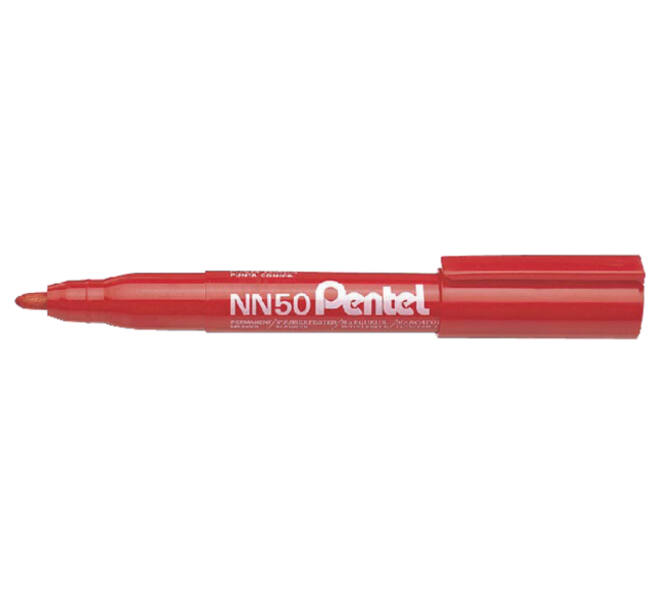 Viltstift Pentel NN50 rond 1.3-3mm rood