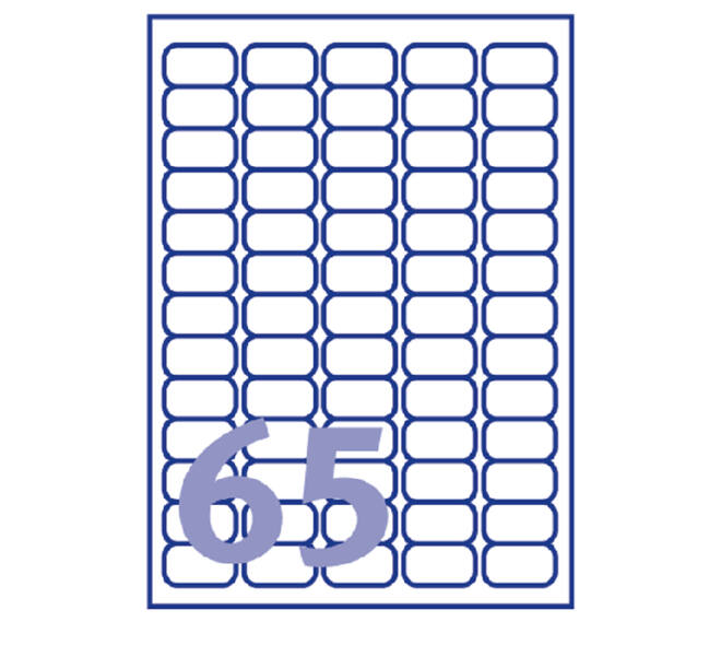 Etiket Avery J8551-25 38.1x21.2mm transparant 1625 stuks