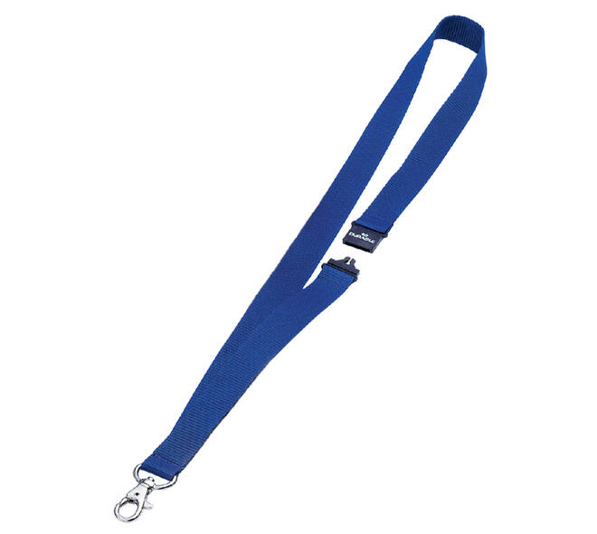 Textielkoord Durable 8137 met karabijnhaak donkerblauw