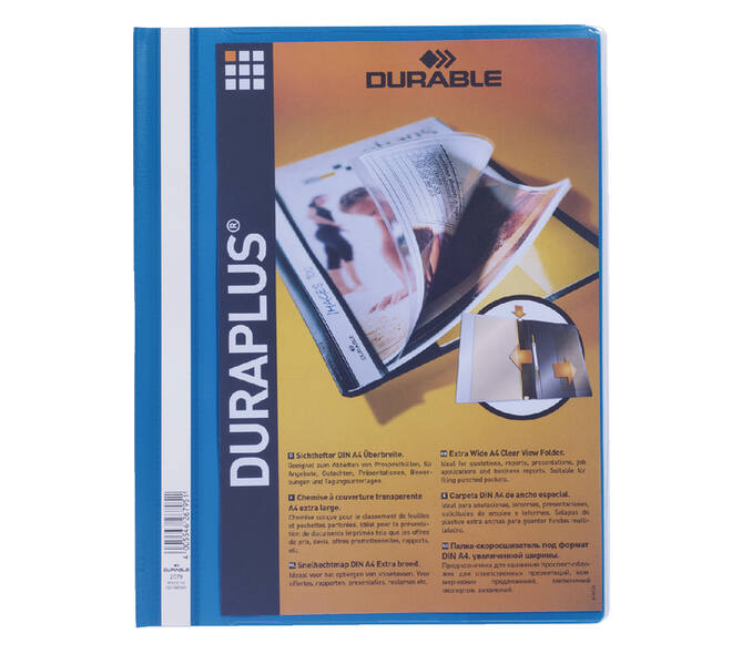 Snelhechtmap Durable Duraplus A4 blauw