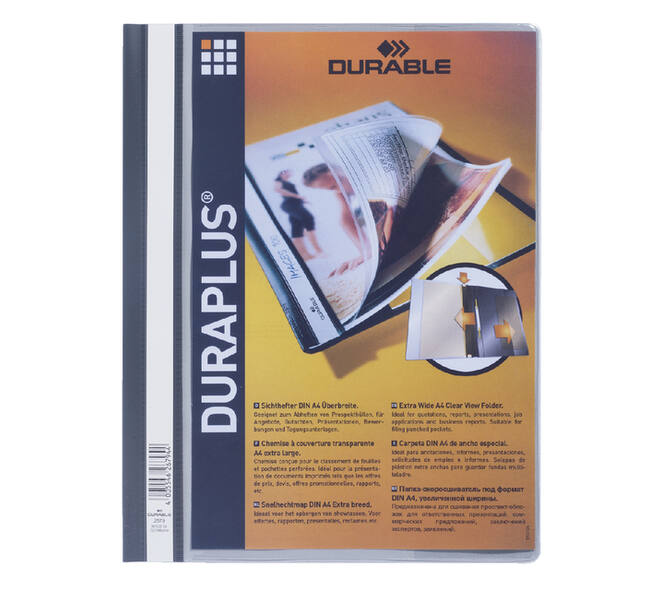 Snelhechtmap Durable Duraplus A4 grijs