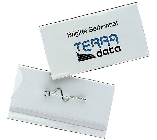 Badge Durable 8008 met speld 40x75mm