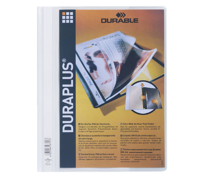 Snelhechtmap Durable Duraplus A4 wit