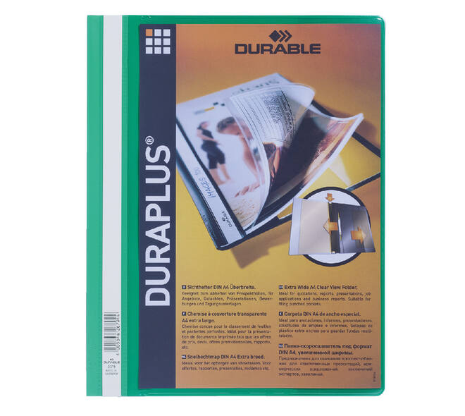 Snelhechtmap Durable Duraplus A4 groen