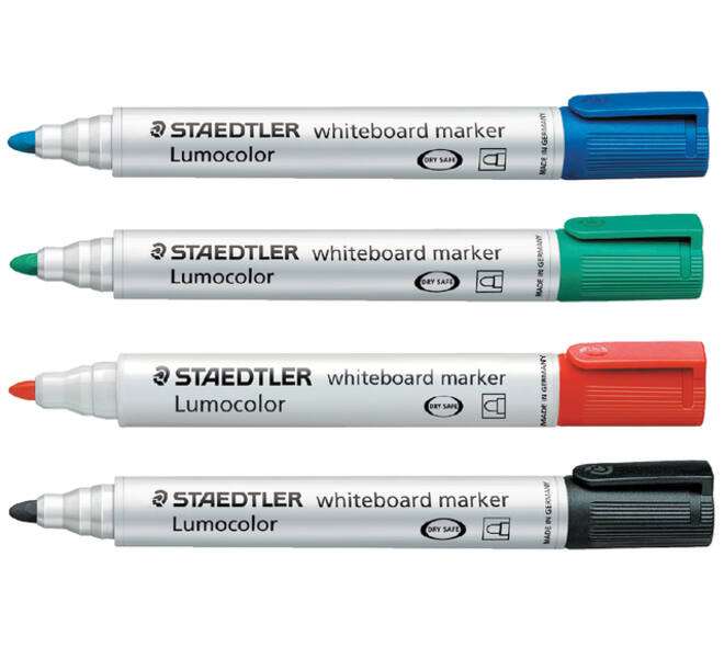 Whiteboardmarker Staedtler Lumocolor 351 rond zwart 2mm