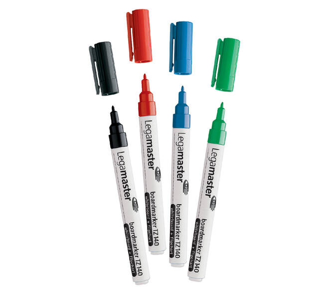 Whiteboardmarker Legamaster TZ 140 rond 1mm assorti blister à 4 stuks