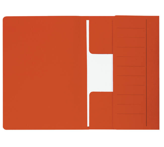 Dossiermap Djois Secolor Mammoet folio 3 kleppen 250gr recycled 360 x 250 mm rood 50 stuks