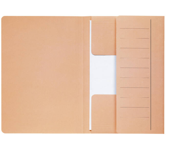 Dossiermap Djois Secolor Mammoet folio 3 kleppen 250gr recycled chamois 10 stuks