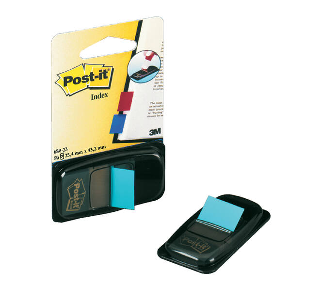 Indextabs Post-it 680 25.4x43.2mm felblauw 50 tabs