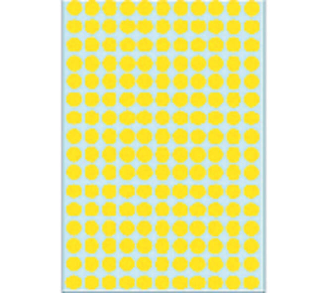 Etiket HERMA 2211 rond 8mm geel 5632 stuks
