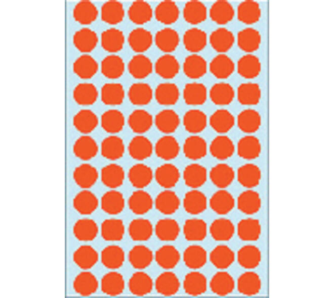 Etiket HERMA 2232 rond 13mm rood 2464 stuks