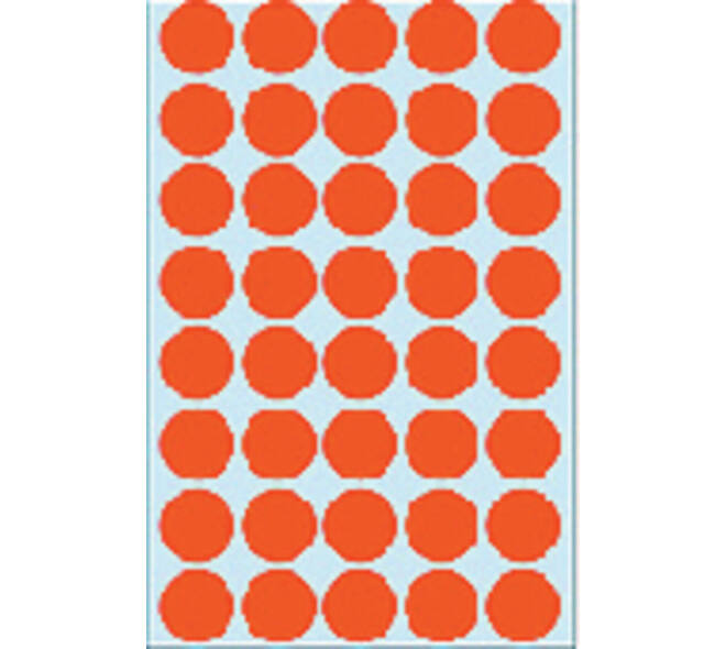 Etiket HERMA 2252 rond 19mm rood 1280 stuks