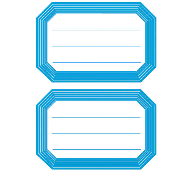 Etiket HERMA 5714 82x55mm schrift blauwe rand 12 stuks