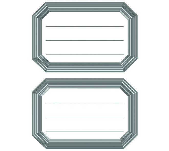 Etiket HERMA 5719 82x55mm schrift grijze rand 12 stuks