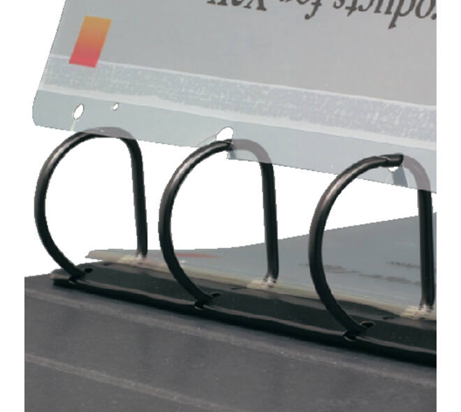 Opbergstrip Djois filestrip A4 295mm 2/4rings transparant 100 stuks