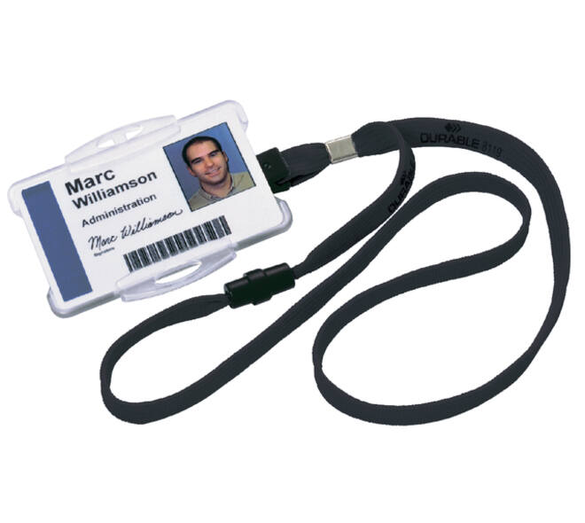 Textielkoord Durable 8119 met klem zwart