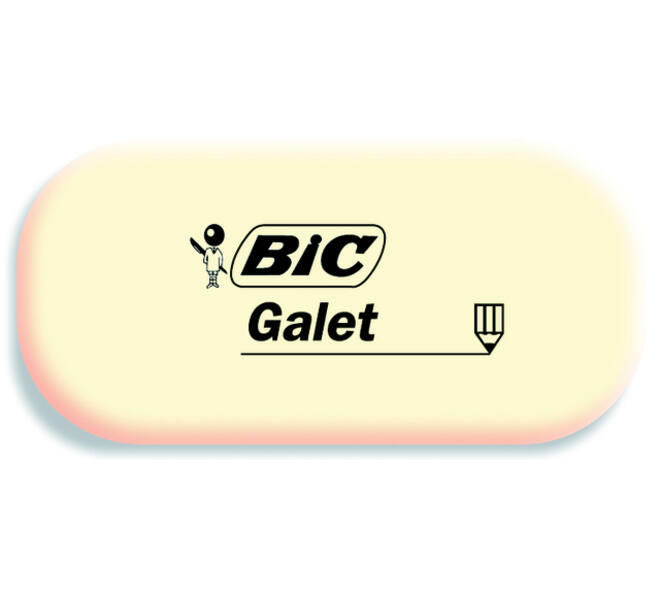 Gum Bic Galet pvc vrij zacht potlood wit