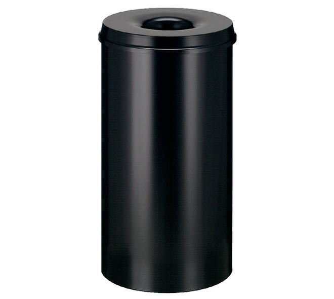 Papierbak met vlamdover Vepabins 50 liter 335mm zwart