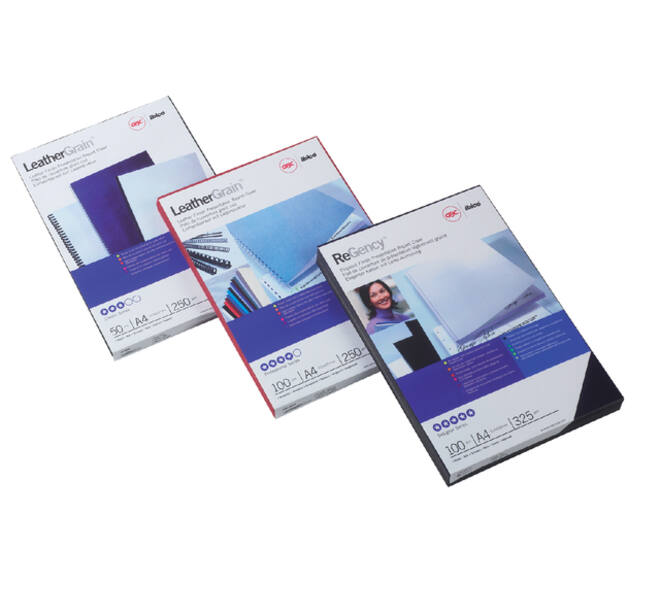 Voorblad GBC A4 lederlook rood 100 stuks