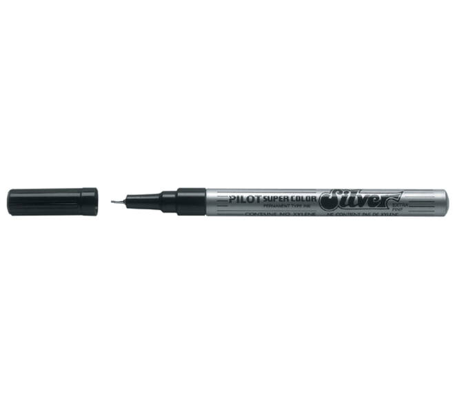 Fineliner PILOT Super Color extra fijn zilver