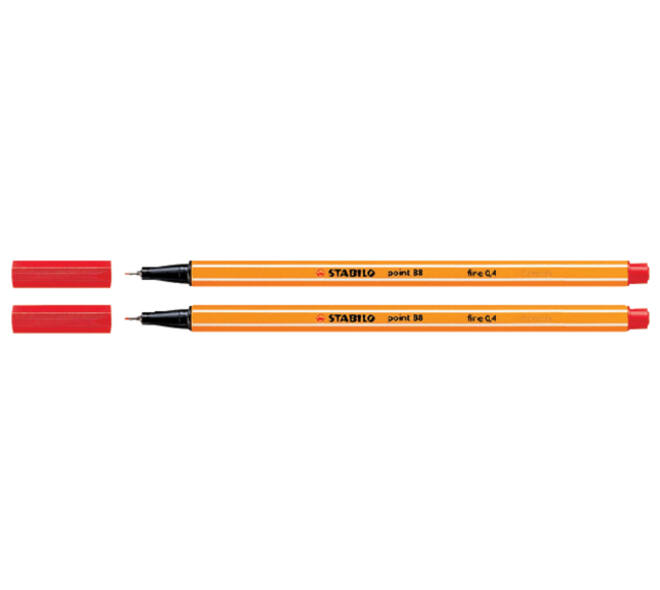 Fineliner STABILO point 88/40 fijn rood