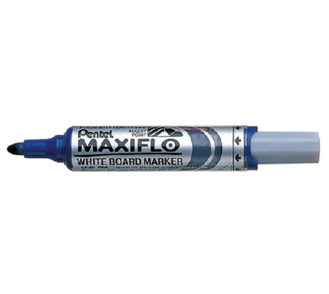 Whiteboardmarker Pentel MWL5M Maxiflo rond 3mm blauw