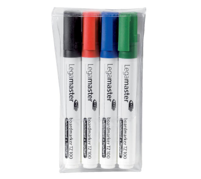 Whiteboardmarker Legamaster TZ 100 rond 1.5-3mm assorti pak à 4 stuks