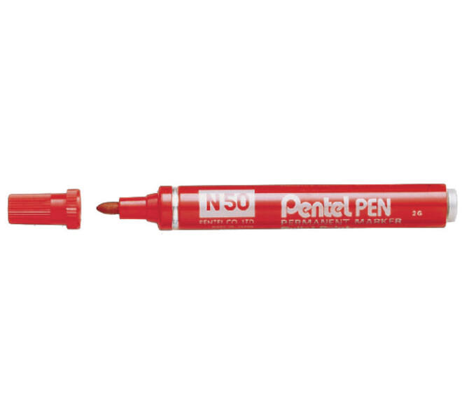 Viltstift Pentel N50 rond 1.5-3mm rood