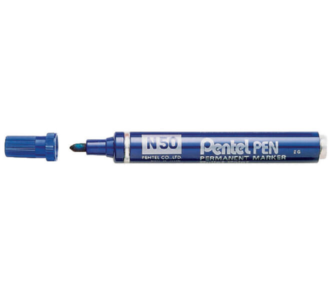 Viltstift Pentel N50 rond 1.5-3mm blauw
