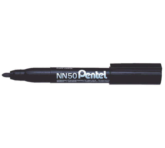 Viltstift Pentel NN50 rond 1.3-3mm zwart