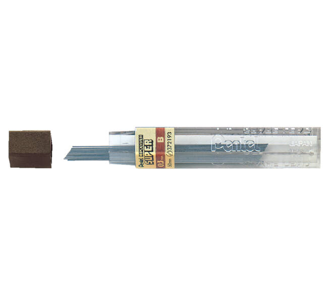 Potloodstift Pentel B 0.3mm zwart koker à 12 stuks