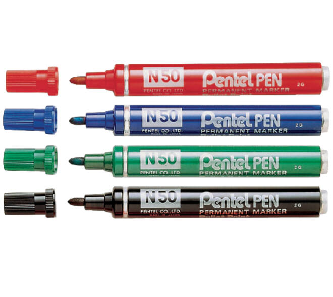 Viltstift Pentel N50 rond 1.5-3mm zwart