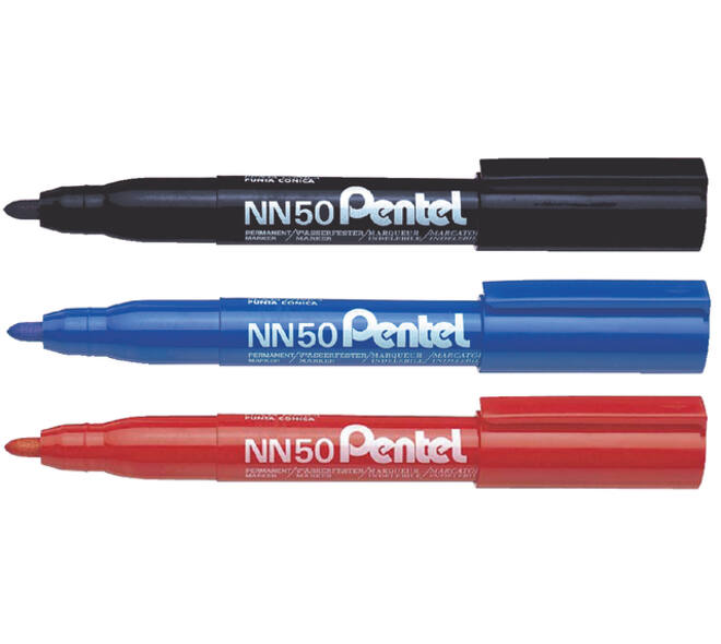 Viltstift Pentel NN50 rond 1.3-3mm blauw