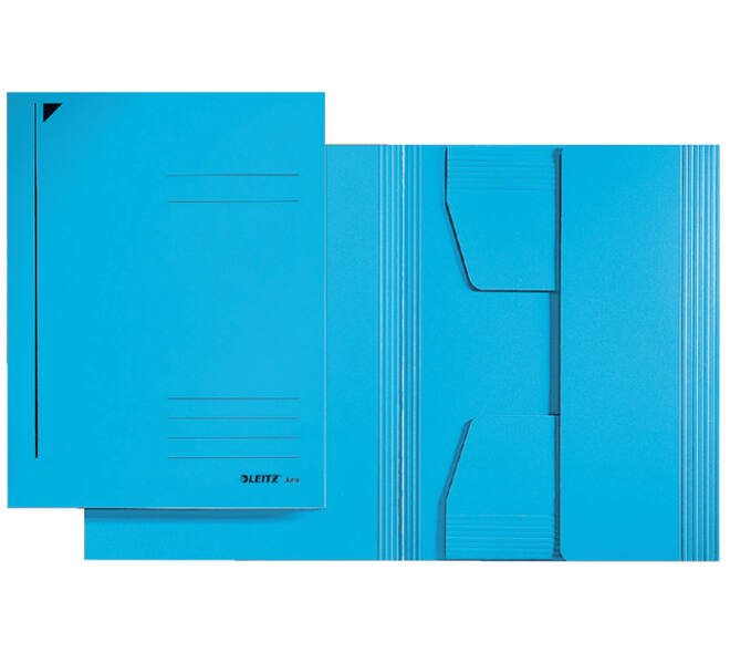 Dossiermap Leitz A3 3 kleppen 430gr blauw