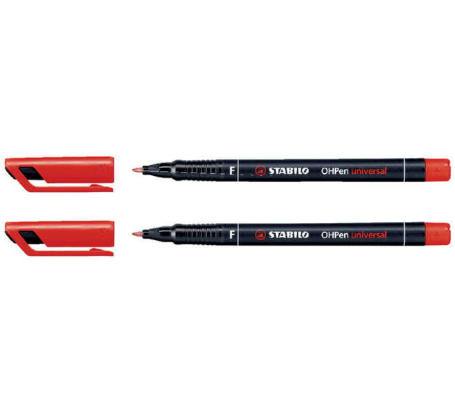 Viltstift STABILO OHpen 842/40 permanent rond fijn rood