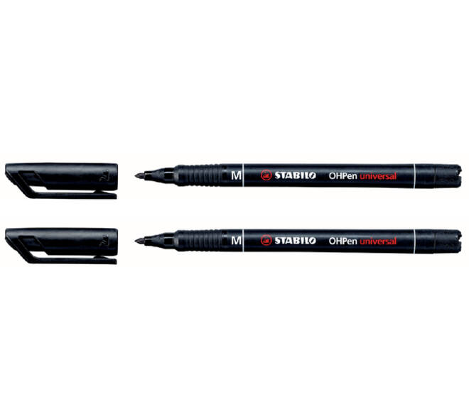 Viltstift STABILO OHpen 843/46 permanent rond medium zwart