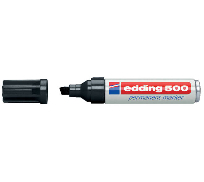 Viltstift edding 500 schuin 2-7mm zwart