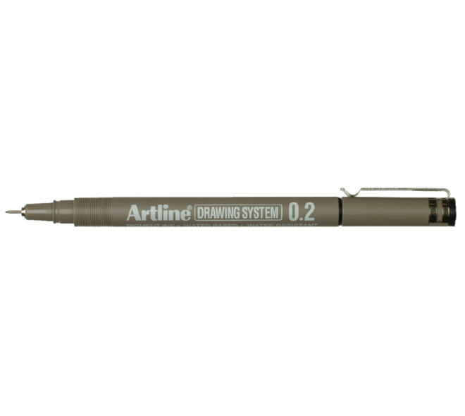 Fineliner Artline technisch 0.2mm zwart