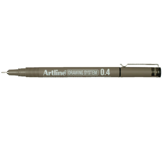 Fineliner Artline technisch 0.4mm zwart