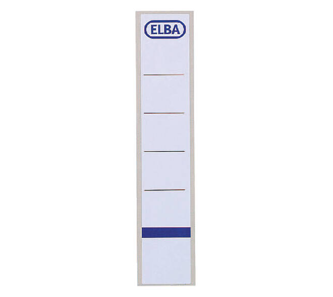 Rugetiket Elba smal 34x190mm zelfklevend wit/blauw 10 stuks